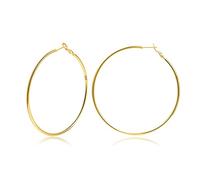 Sterling Silver Hoop Earrings Gold Silver Large Hoops Earring For Women 14K Real Gold Plated Big Thin Hoops Earring Hypoallergenic Circle Endless Hoop Earrings for women