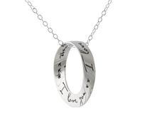 Sterling Silver I Love You I Love You More Infinity Mobius Pendant Necklace,18 Chain, Eternity