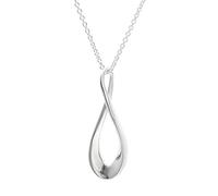 Sterling Silver Infinity Symbol Necklace for Women - Twisted Figure 8 Pendant on Curb Chain - Elegant 925 Silver Necklaces - Symbolic Friendship Pendant - Minimalist Jewellery