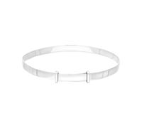 Sterling Silver Large Feature Hallmark Baby Bangle D - Silver 90521