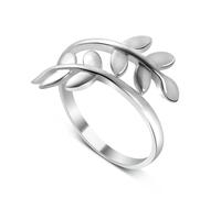 Sterling Silver Laurel Leaf Roman Adjustable Midi Toe Ring