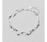 Sterling Silver Layered Star Bracelet My Posh Shop Silver 18.5cm