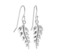 Sterling Silver Leaf Dangle Earrings