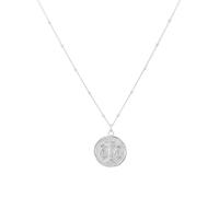 Sterling Silver Libra Beaded Chain Horoscope Pendant