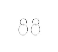 Sterling Silver Linked Circles Infinity Love Friendship Drop Earrings