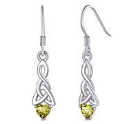 Sterling Silver Long Earrings for Women Dangling Cute Ladies for Pierced Ears Silver Drop Earrings Heart