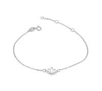 Sterling Silver Lotus Earring Necklace Bracelet (Silver, Bracelet)