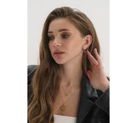 Sterling Silver Love Heart Hoop Earrings Elk & Bloom Silver One Size