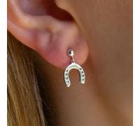 Sterling Silver Lucky Horseshoe Earrings