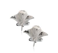 Sterling Silver Manta Ray Cufflinks, hallmarked, UK made, Gift Boxed