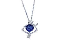 Sterling Silver Moon Star Necklaces Cosmic Planetary Necklace Cute Space Celestial Planet Gifts Small Moon Sun Star Planet Charm Pendant Necklace Jewelry Hypoallergenic for Women Girls