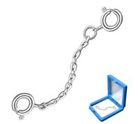 Sterling Silver Necklace Extender for Women Neck Chain Extensio 925 Long Link for Normal Size Jewelry 3mm Width 4" Length