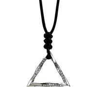 Sterling Silver Necklaces, Pendant NecklaceVintage 925 Sterling Silver Mobius Strip Pendant Necklace with Roman Numerals for Men Women Black Cord (Color : Triangle Pendant with Cord)