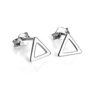 Sterling Silver Open Triangle Stud Earrings