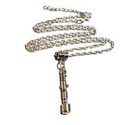 Sterling Silver Plated Who Inspired Sonic Screwdriver Necklace, Whovian Necklace on a 61 cm Sterling Silver Plated Chain