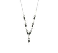 Sterling Silver Preseli Bluestone Seven Stone Marquise Necklace - Option1 Value Silver