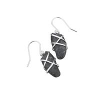 Sterling Silver Preseli Bluestone Wrap Around Hook Drop Earrings - Silver SGN-854