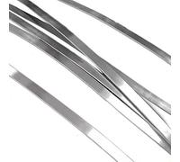 Sterling Silver Rectangle Wire, 925 Silver Rectangle Flat Ring Blank, Cuff Blank, Length 100mm, Jewelry Findings (4x1.3mm(100mm))