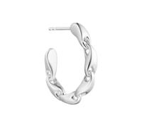 Sterling Silver Reflect Chain Hoop Single Earring - Right