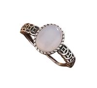 Sterling Silver Ring Black Onyx/Agate/Tiger Eye Stone Ring 925 Sterling Silver Vintage Feng Shui Coin Ring For Women Men Lucky Wealth Money Thumb Band Adjustable Handmade Jewelry Gifts Hetian Jade