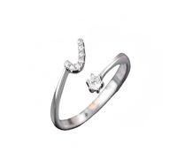 Sterling Silver Ring Initial A-Z Letter Ring For Women Men Stackable Alphabet Thumb Band Adjustable Cz Engagement Band Jewellery Gifts With Gift Box Letter J