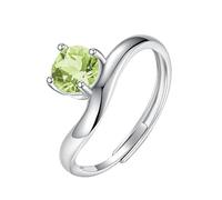 Sterling Silver Ring Natural Ruby/Topaz/Citrine/Peridot/Amethyst Brilliant Cut Halo Ring 925 Sterling Silver Wave V Shaped Ring For Women Silver Engagement Promise Wedding Band | Mothers Day Gift Pe