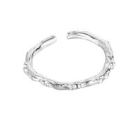 Sterling Silver Rings Adjustable Open Twig Branch Ring Vintage Nature Vine Wrap Band Minimalist Stackable Wedding Bands for Women Ideal for Prom Party Casual Wear Silver