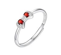 Sterling Silver Rings For Women Natural Ruby/Topaz/Citrine/Peridot/Amethyst Pear Cut Halo Ring 925 Sterling Silver Feather Ring For Women Silver Cubic Zircon Promise Wedding Band | Mothers Day Gift