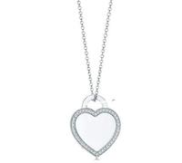 Sterling Silver Rose Gold Key Heart Attractive Elegance Temperament Necklace