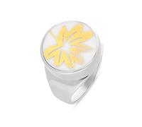 Sterling Silver Royal Crown Derby Arboretum White Round Ring D - N UNQ-3558