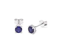 Sterling Silver Sapphire CZ Birthstone 4mm Stud Earrings