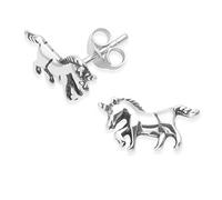 Sterling Silver Scottish Unicorn Earrings - Size 12mm x 7 mm - Gift Boxed 5073