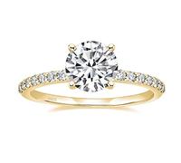 Sterling Silver Silver 1.25 CT Round Solitaire Cubic Zirconia Engagement Ring Halo Promise Ring Size 3-13