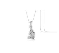 Sterling Silver (Silver with 92.5% purity) God Shree Sai Baba chain Pendant Pendant with Box Chain for Men & Women Pure Sterling Silver Lord chain Locket For Good Wealth & Health Sliver -Clevio978-1