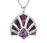 Sterling Silver Sixteen Stone Blue John Style & Fashion Tiara Inspired Necklace - Silver