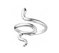 Sterling Silver Snake Ring 925 Hallmark - Size: M