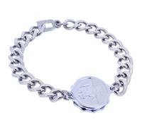 Sterling Silver SOS Talisman Bracelet - Gents St. Christopher