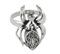 "Sterling Silver Spider Poison or Pillbox Ring, Sizes 5, 6, 7, 8, 9, 10 (6)"