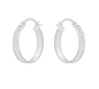 Sterling Silver Stardust Hoop Earrings 8.51.1079