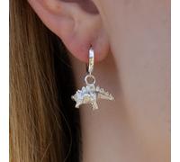 Sterling Silver Stegosaurus Earrings