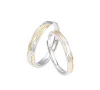 Sterling Silver Thumb Rings for Women, Dainty Promise Ring Silver Gold Irregular Texture for Couple Adjustable