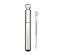 Sterling Silver Toothpick Aluminium Toothpick Creative Mini Toothpick Set Fruit Toothpick Box for Outdoor Travel Hiking Camping 1 Zahnstocher und Tube Silver