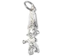 Sterling Silver Troll Charm Pendant 925 Pointed Hair Bracelet Necklace Gift