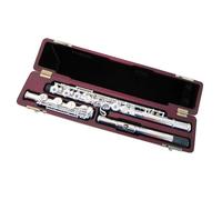 Sterling Silver Tube Flute C Key 17 Holes Open Hole E Key Silver Plate Flute With Storage Case Flute for Beginner