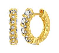 Sterling Silver Turquoise Hoop Earrings Huggie Hoops Earring Cubic Zirconia Small Cartilage Sleeper Gold Platd Huggie Cuff Fashion Jewelry Turquoise Hoop Earrings For Women