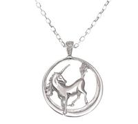 Sterling Silver Unicorn Pendant with 18" Chain