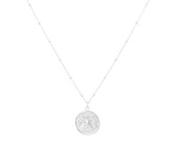 Sterling Silver Virgo Beaded Chain Horoscope Pendant