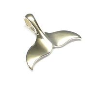 Sterling Silver Whale Fin Charm - Unisex Jewellery - Sterling Silver