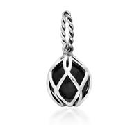 Sterling Silver Whitby Jet Emma Stothard Silver Darling 8mm Float Charm EST-095