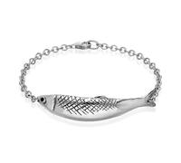 Sterling Silver Whitby Jet Emma Stothard Silver Darling Chain Link Bracelet